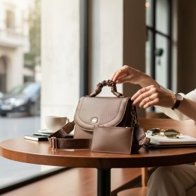 Bolsa Kamel Reina Asa Scrunch con Mini Clutch – Material Sintético