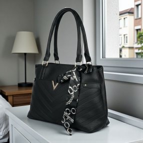 Bolsa Tote con Mascada para Mujer | Amplia, Elegante, Material Sintéti