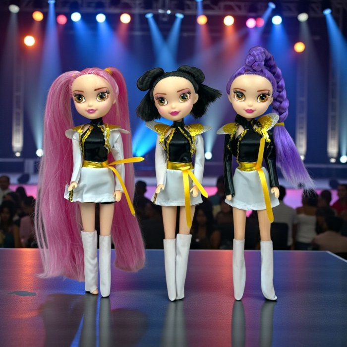 Trío De Muñeca Demon Guerreras Kpop Blanco