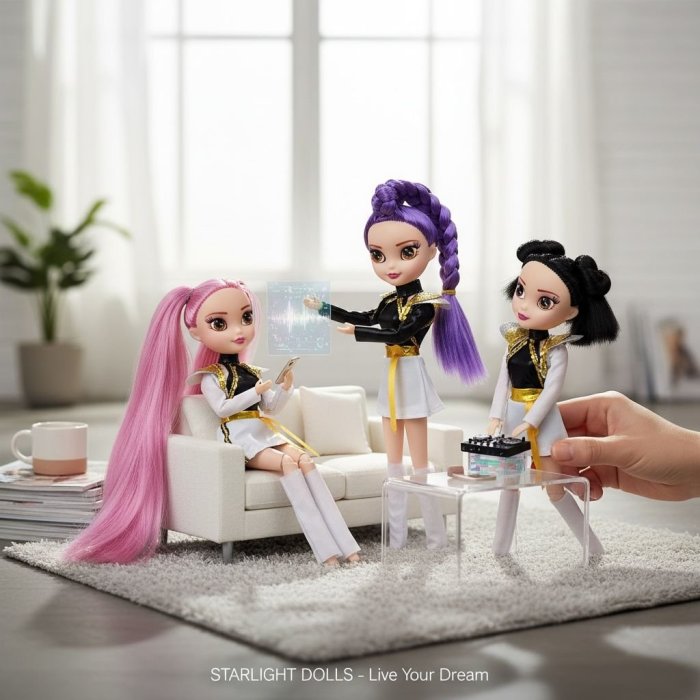 Trío De Muñeca Demon Guerreras Kpop Blanco