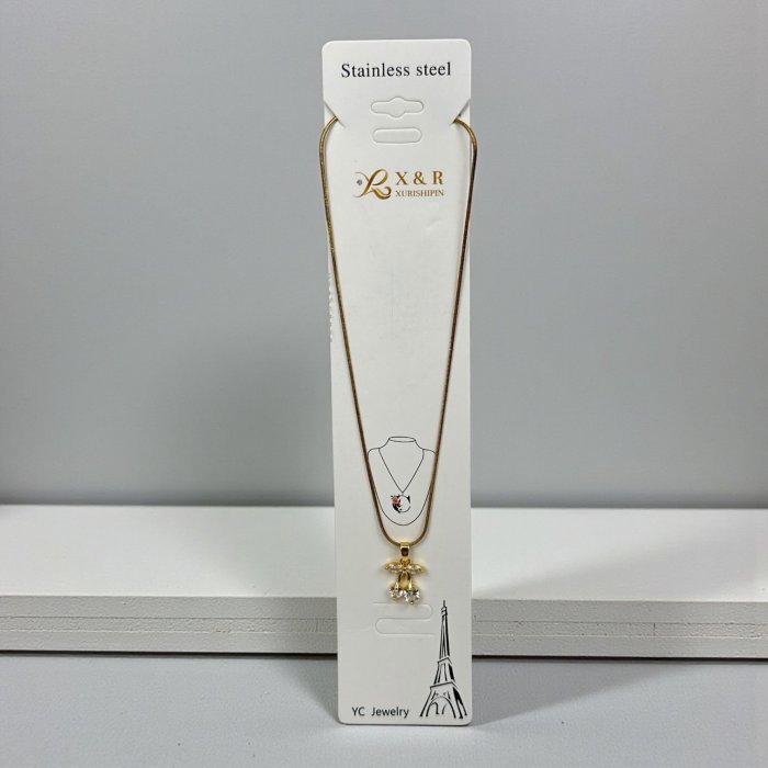 Collar de Acero Inoxidable con Dije de Cerezas | Jewelry Fino Antialér