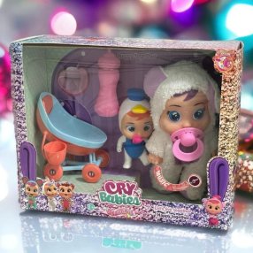 Doble Bebé Llorón con Carriola, Variedad de Colores