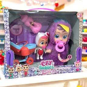 Doble Bebé Llorón con Carriola, Variedad de Colores