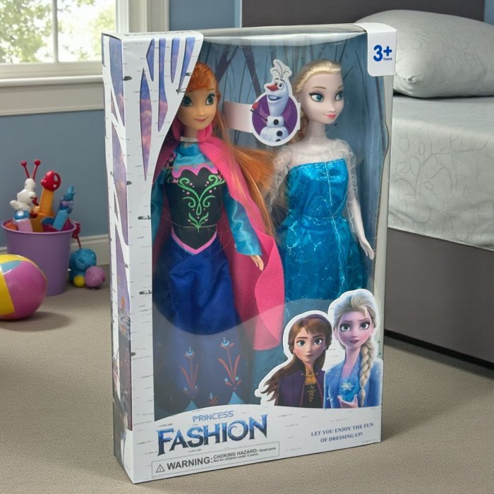 Muñecas Tipo Frozen Fashion | Set de 2 Princesas | 30 cm | Juguete par