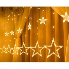 Serie de luces decorativas estrellas y lunas – Luz cálida 3 m