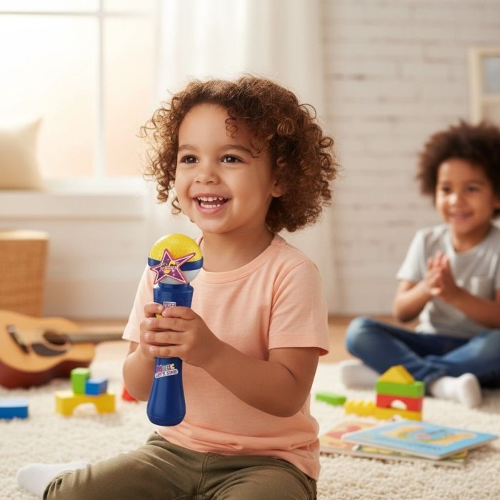 Micrófono Musical Infantil de Juguete | Juguete Interactivo para Niños