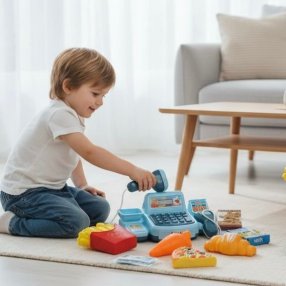 Caja Registradora de Juguete Infantil con Carrito y Accesorios | Supe