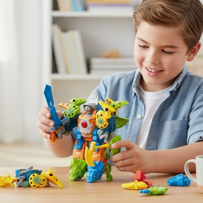 Dinosaurio Armable 5 en 1 DIY | Set de Dinosaurios de Construcción par