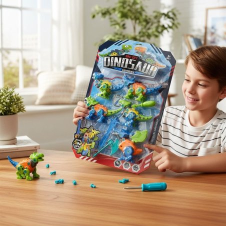 Dinosaurio Armable 5 en 1 DIY | Set de Dinosaurios de Construcción par