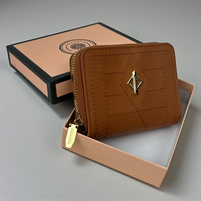 Billetera Corta para Dama con Cierre | Diseño Acolchado Elegante
