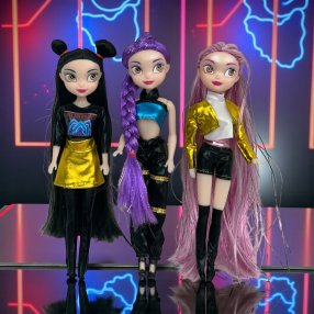 Trío De Muñeca Demon Guerreras Kpop Negro