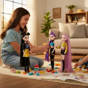 Trío De Muñeca Demon Guerreras Kpop Negro