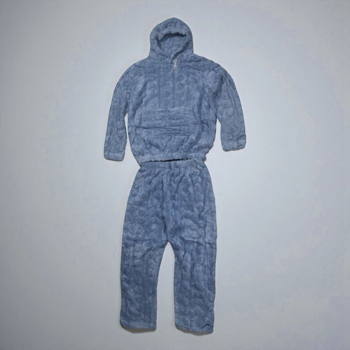 Set Pijama Relieve Corazón Azul