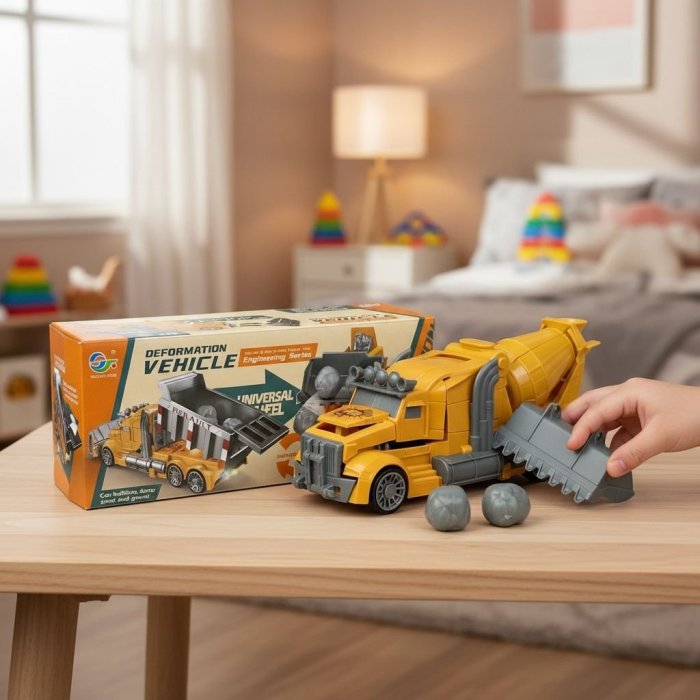 Vehículo Deformable Camión Revolvedor de Cemento | Juguete de Construc