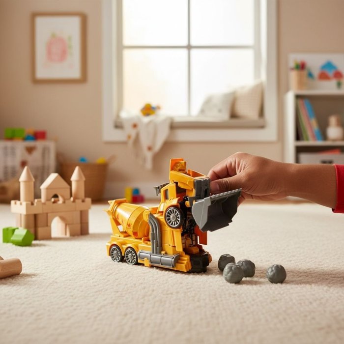 Vehículo Deformable Camión Revolvedor de Cemento | Juguete de Construc