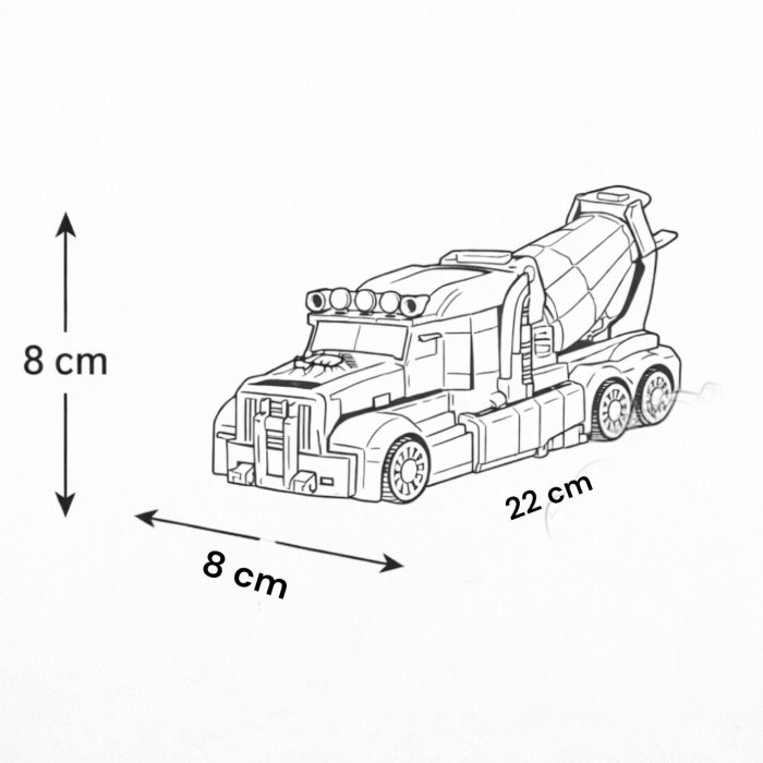 Vehículo Deformable Camión Revolvedor de Cemento | Juguete de Construc