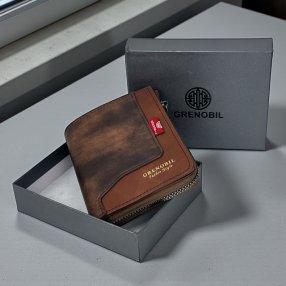 Cartera Grenobil para Caballero con Cierre y Broche | Estilo Ejecutiv