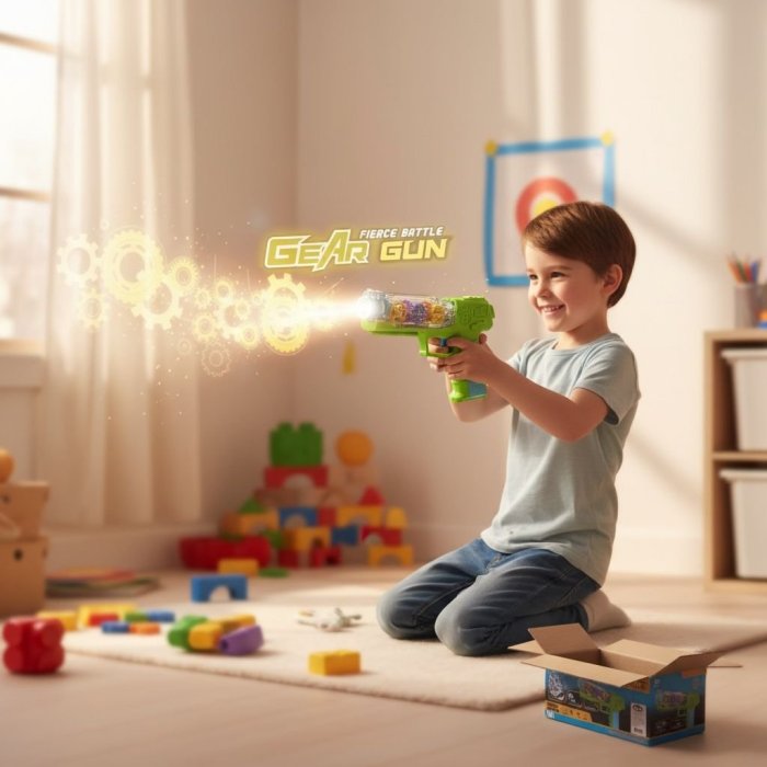 Pistola De Juguete Gear Gun Con Luz, Sonido Y Proyección Para Niños