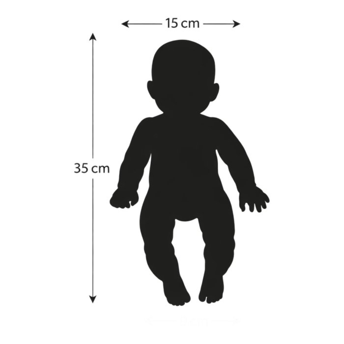 Muñeca Bebé Realista 35 cm con Pijama Disfraz | Muñeca Infantil Suave