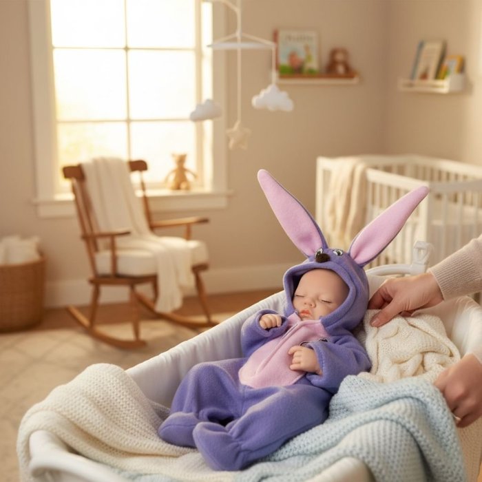 Muñeca Bebé Realista 35 cm con Pijama Disfraz | Muñeca Infantil Suave