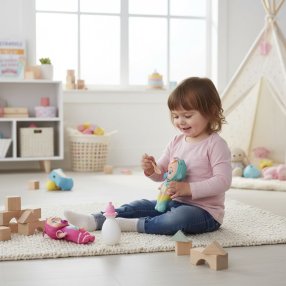 Set de Muñequitos Bebé con Mameluco y Accesorios | Juguete Infantil