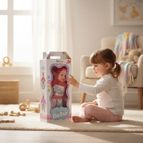 Muñeca Bebé con Mameluco Tipo Romper 51 cm | Muñeca Grande para Niña