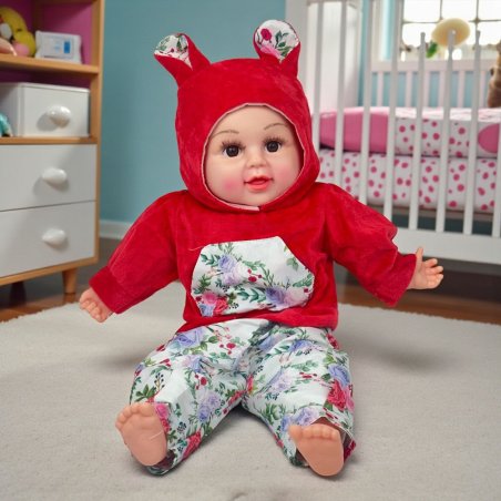 Muñeca Bebé con Mameluco Tipo Romper 51 cm | Muñeca Grande para Niña