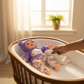 Muñeca Bebé con Mameluco Tipo Romper 51 cm | Muñeca Grande para Niña