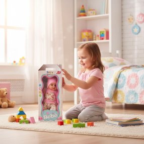 Muñeca Bebé con Mameluco Tipo Romper 51 cm | Muñeca Grande para Niña