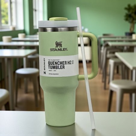 Vaso térmico  Quencher H2.0 con popote y asa 💧. Acero inoxidab