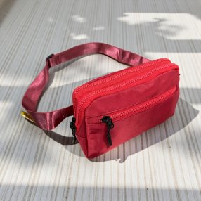 Riñonera Deportiva 3 Cierres Rojo