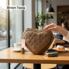 Crossbody Corazón 3 Cierres Grenobil Brown Tierra