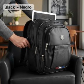 Mochila Premium Grenobil 4 Cierres Black - Negro