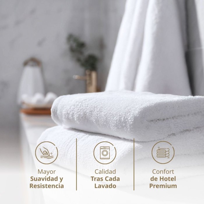 TOALLA LIGERA EXTRA GRANDE 180X90 CM BLANCA