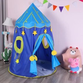 Casa Campaña Tienda Azul Castillo Princesa Facil Armado