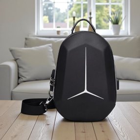 Pechera Premium Rígida Antirobo con Candado Y Entrada Para Usb Negro