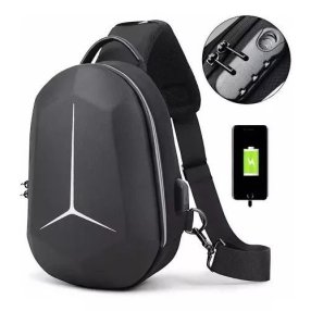 Pechera Premium Rígida Antirobo con Candado Y Entrada Para Usb Marino