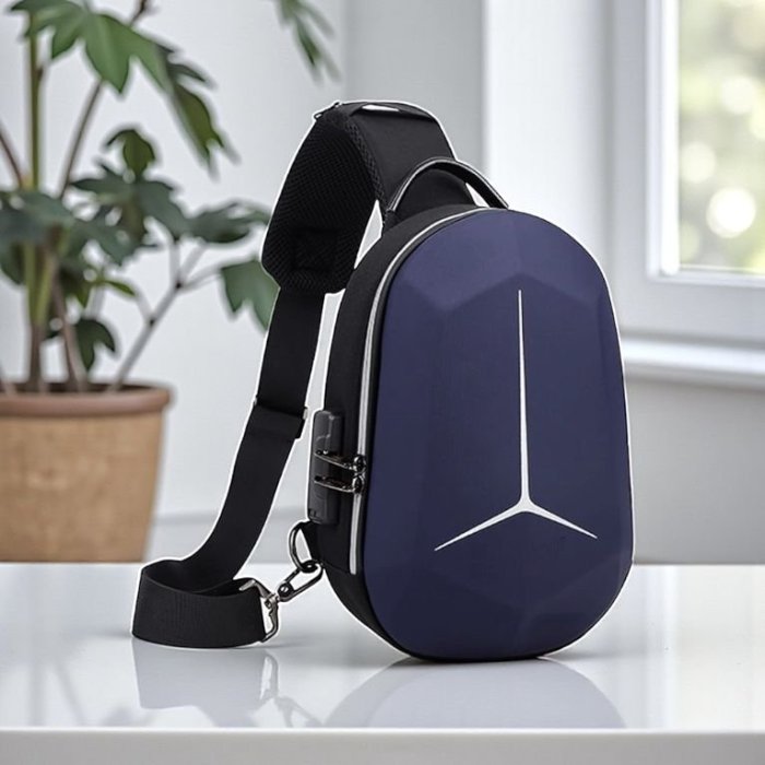 Pechera Premium Rígida Antirobo con Candado Y Entrada Para Usb Marino