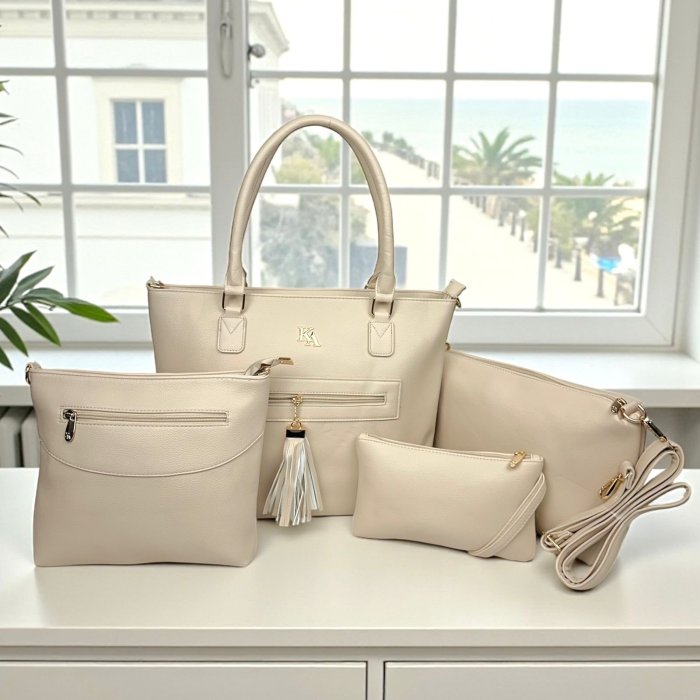 Combo Bolsa 4 Pzas KR Blanco (Varia a tono Gris)