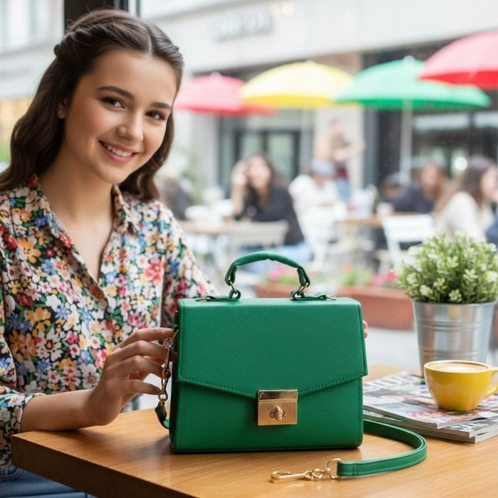 Bolso verde elegante para mujer ideal para uso diario y eventos