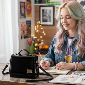 Bolso negro moderno para mujer que eleva tu look diario