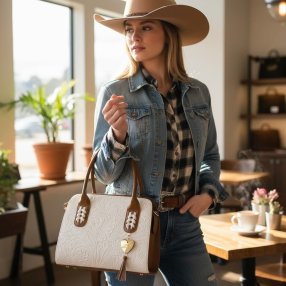 Bolso Tipo Cincelado Floral