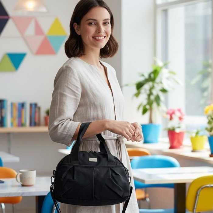 Bolso negro moderno para mujer cómodo y perfecto para el día a día