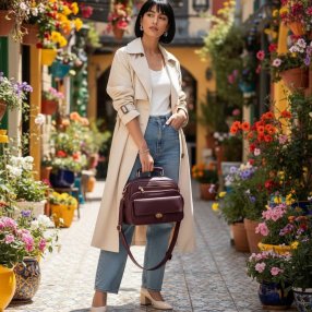 Bolso cross roja  funcional para mujer ideal para uso diario