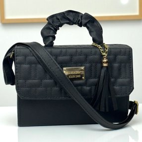 Bolso negro con asa y correa para mujer ideal para salidas