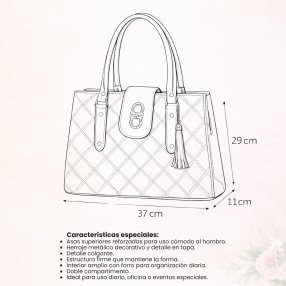Bolsa cuadri beige tote elegante – uso diario y oficina