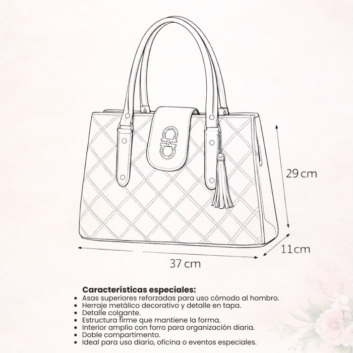 Bolsa maquillaje tote elegante – uso diario y oficina