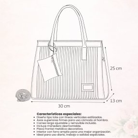 Bolsa roja tote moderna – uso diario, viajes y oficina