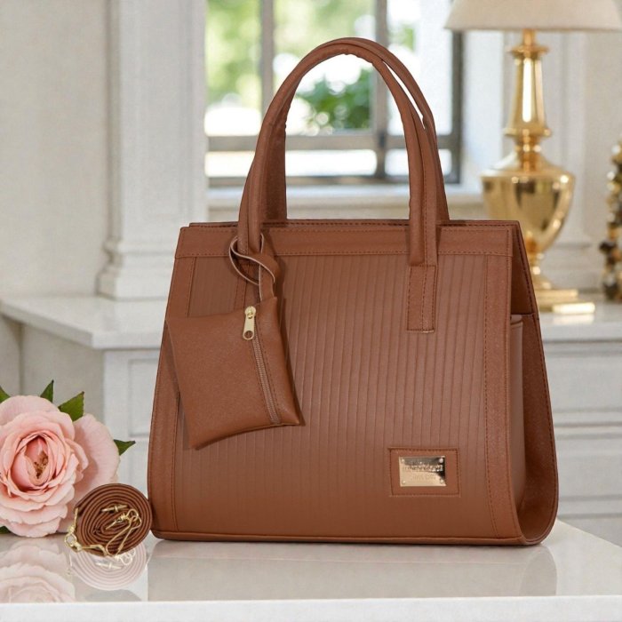 Bolsa camel tote moderna – uso diario, viajes y oficina