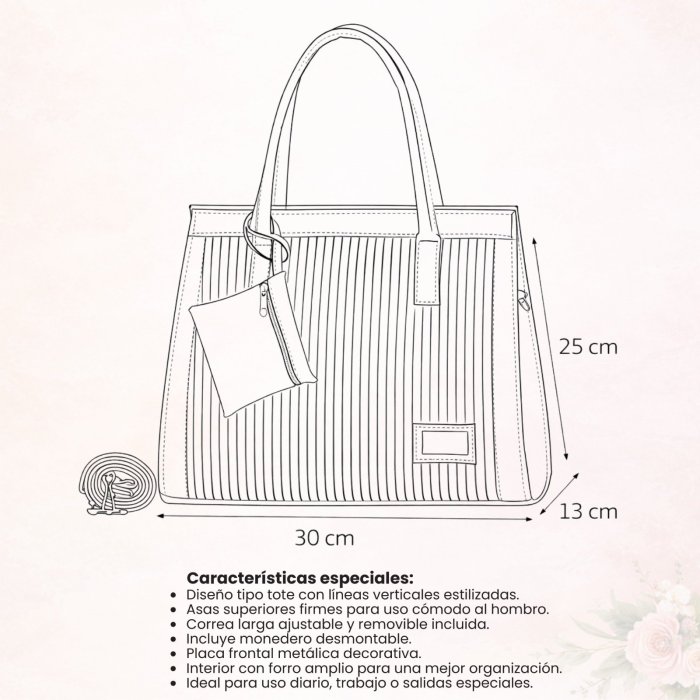 Bolsa croco negro tote moderna – uso diario, viajes y oficina
